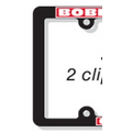 Plastic License Plate Frames w/ Direct Imprint (5/8"x10" Top Panel)